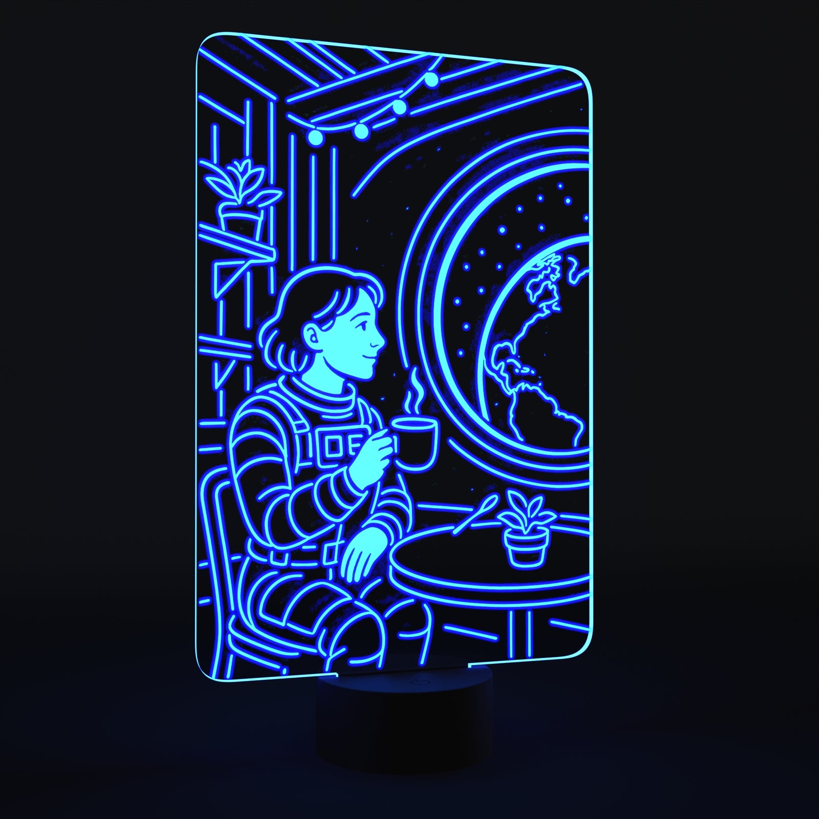Space Cafe Acrylic Night Light
