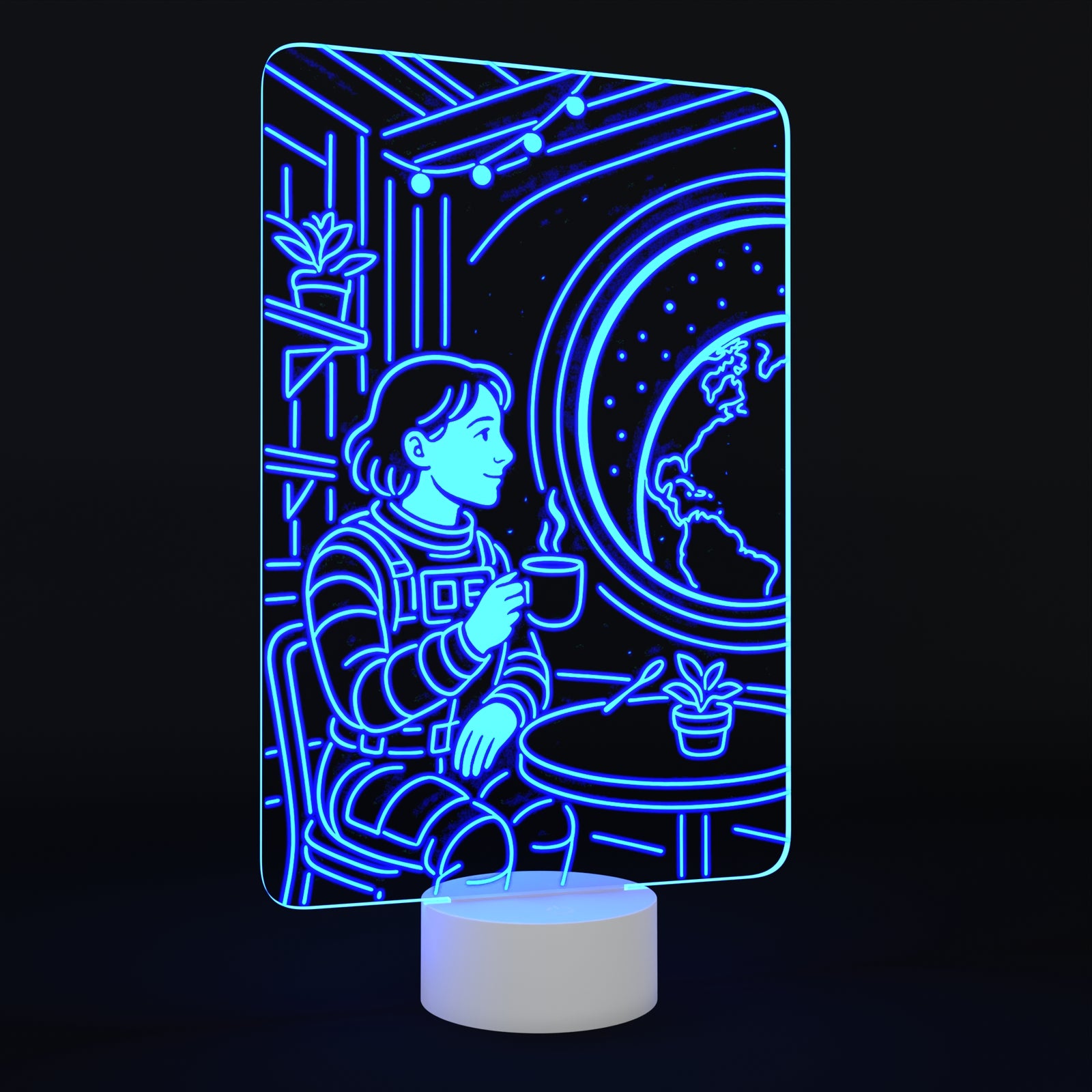 Space Cafe Acrylic Night Light