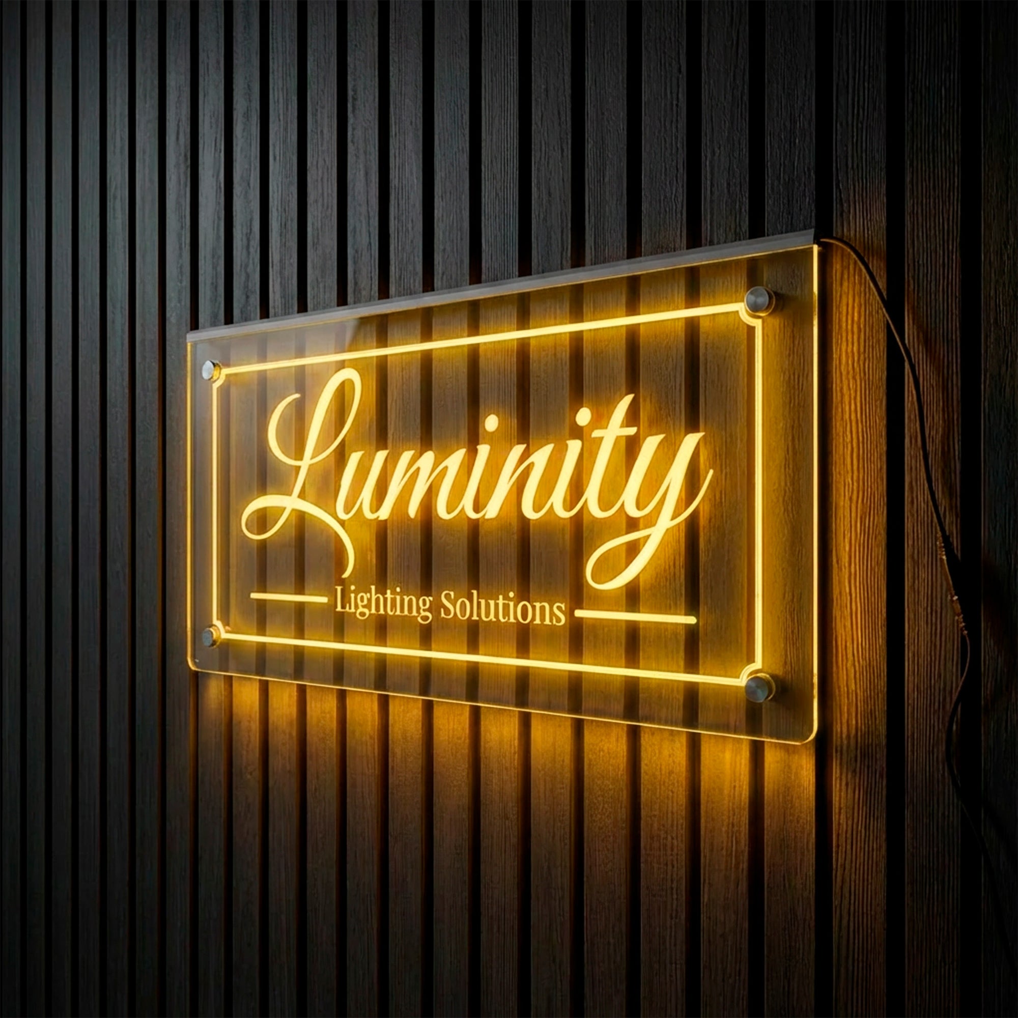 Custom Edge-Lit LED Acrylic Sign for Businesses