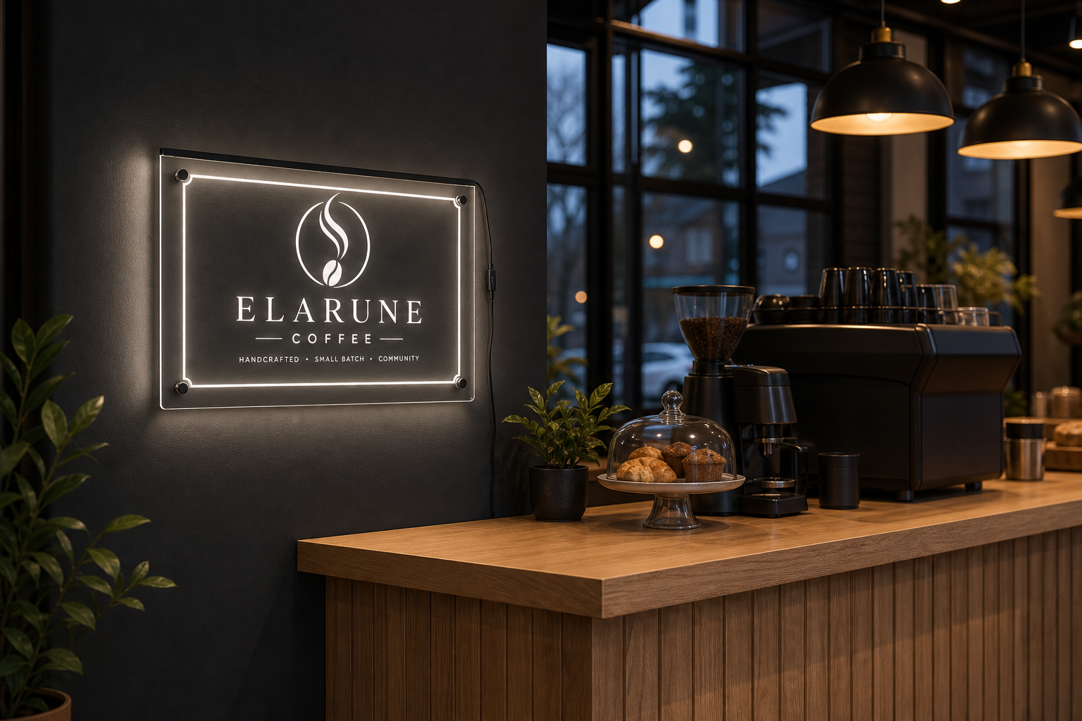 Custom Edge-Lit LED Acrylic Sign for Businesses