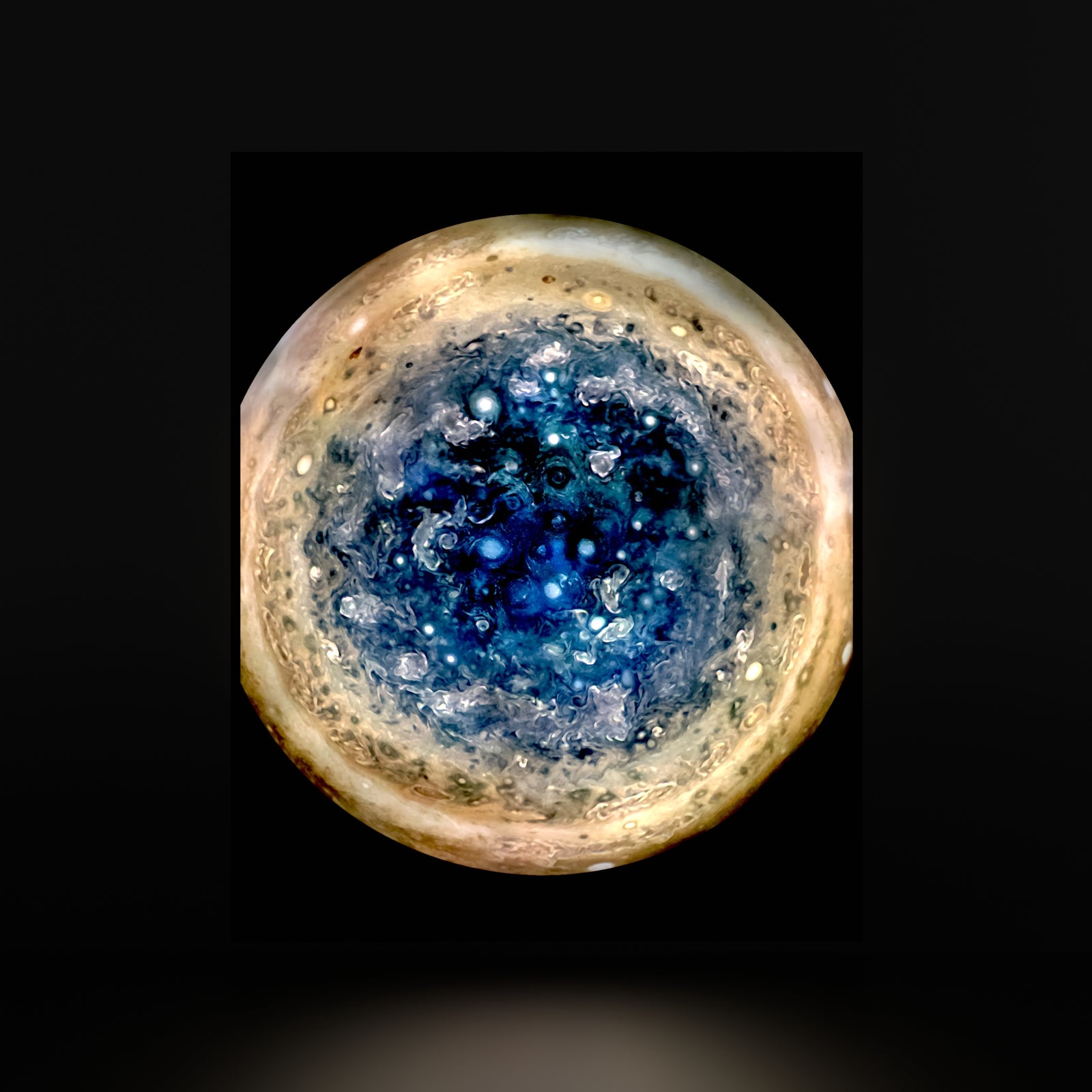 Jupiter's South Pole Poster - 20x16"