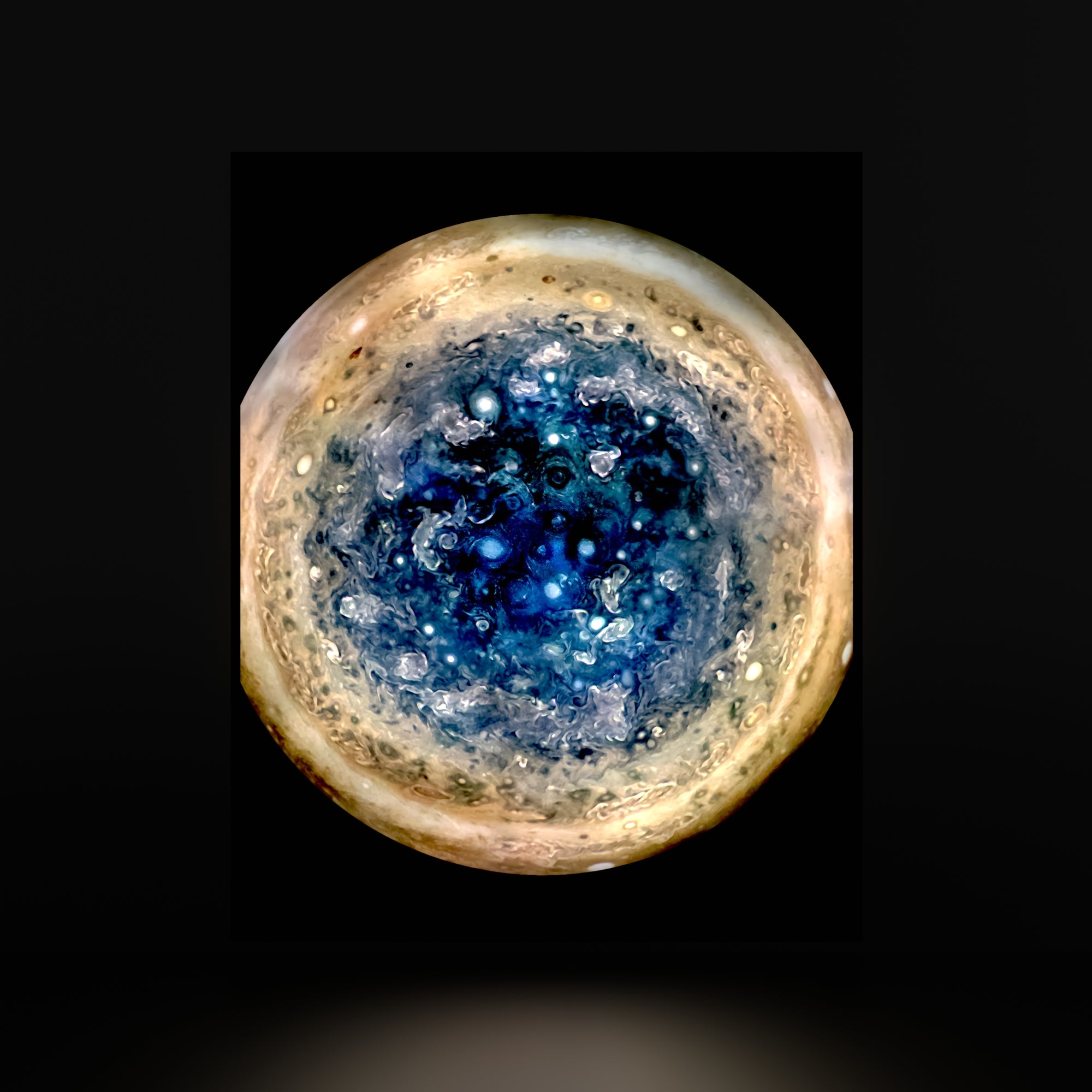 Jupiter's South Pole Poster - 20x16"