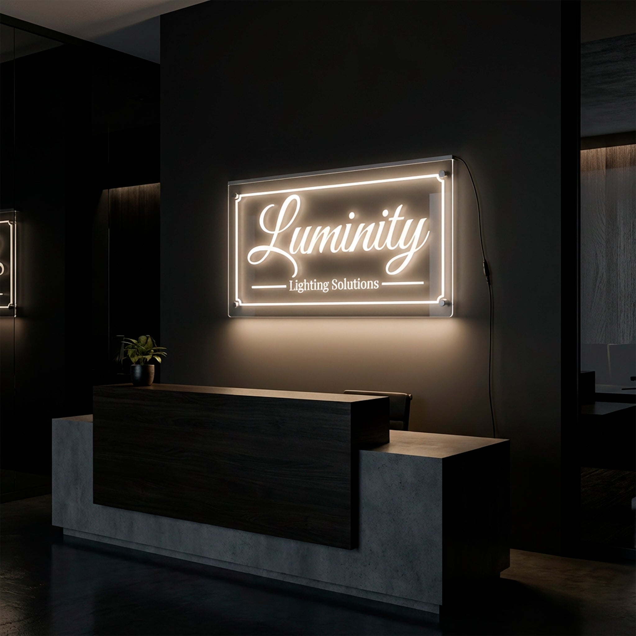 Custom Edge-Lit LED Acrylic Sign for Businesses