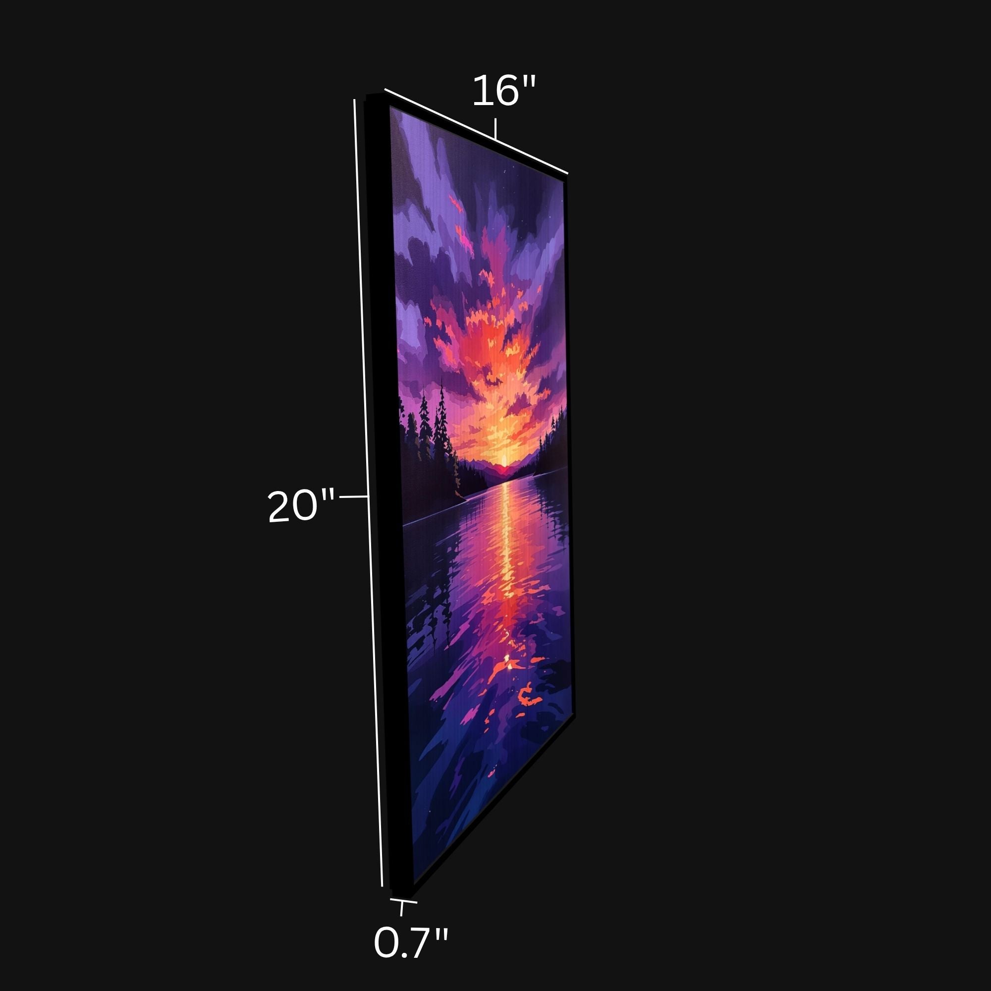 Twilight Harbor Light-Up Poster - 20x16"