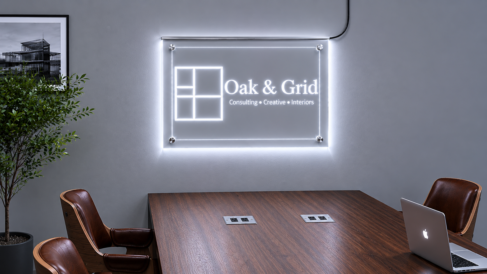 Custom Edge-Lit LED Acrylic Sign for Businesses