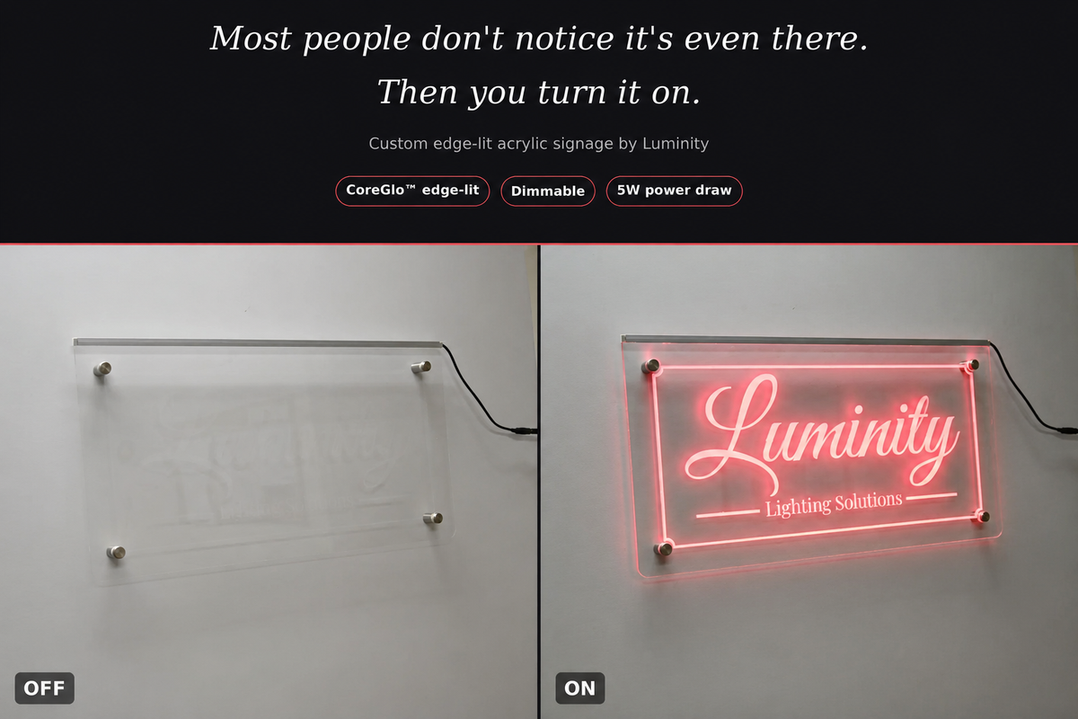 Sign switched off and lit red