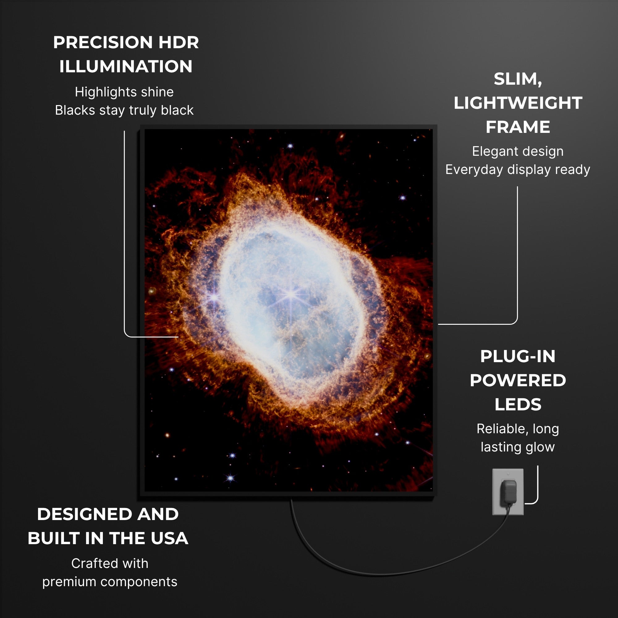 Southern Ring Nebula - Luminous Wall Art