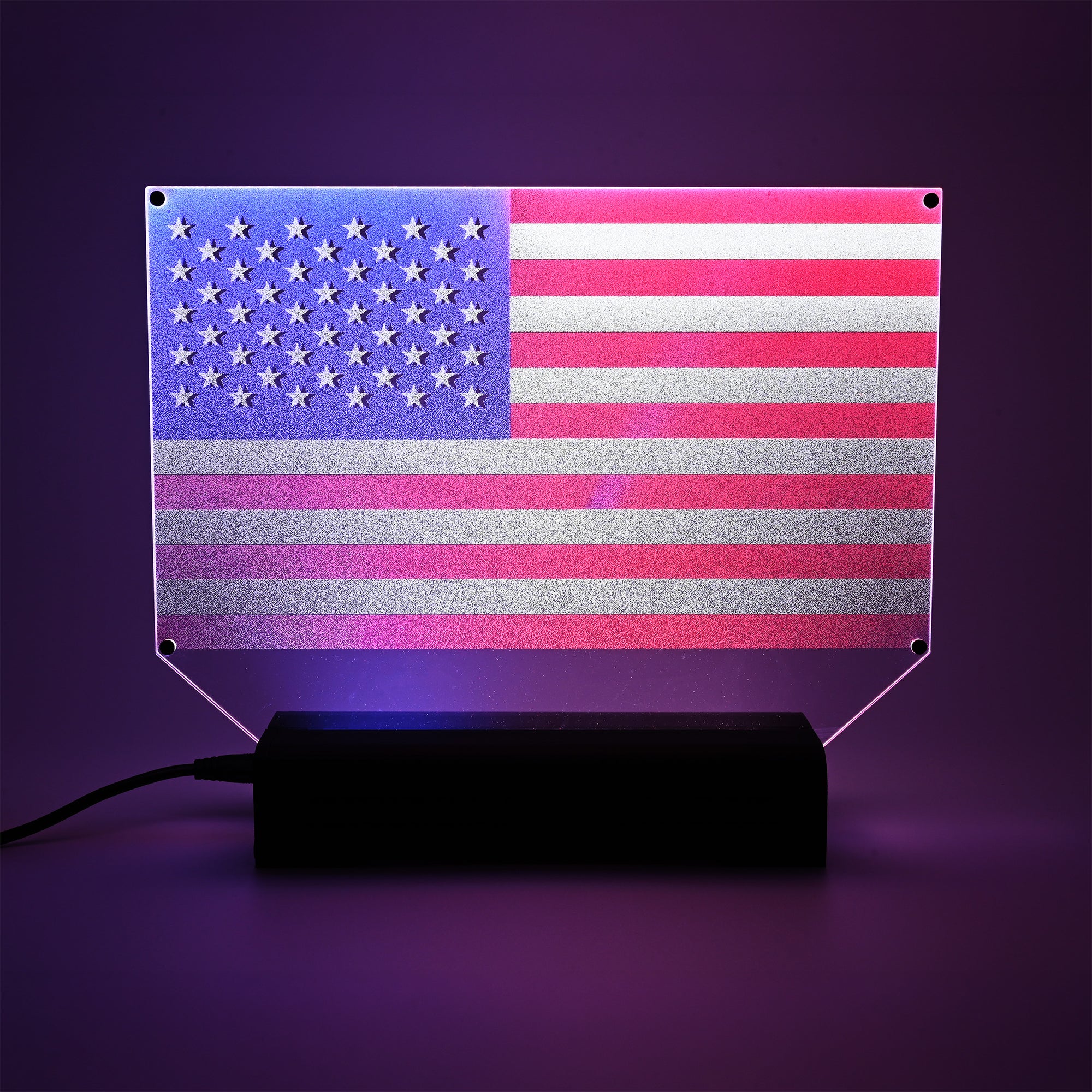Multi Colored US Flag Lamp