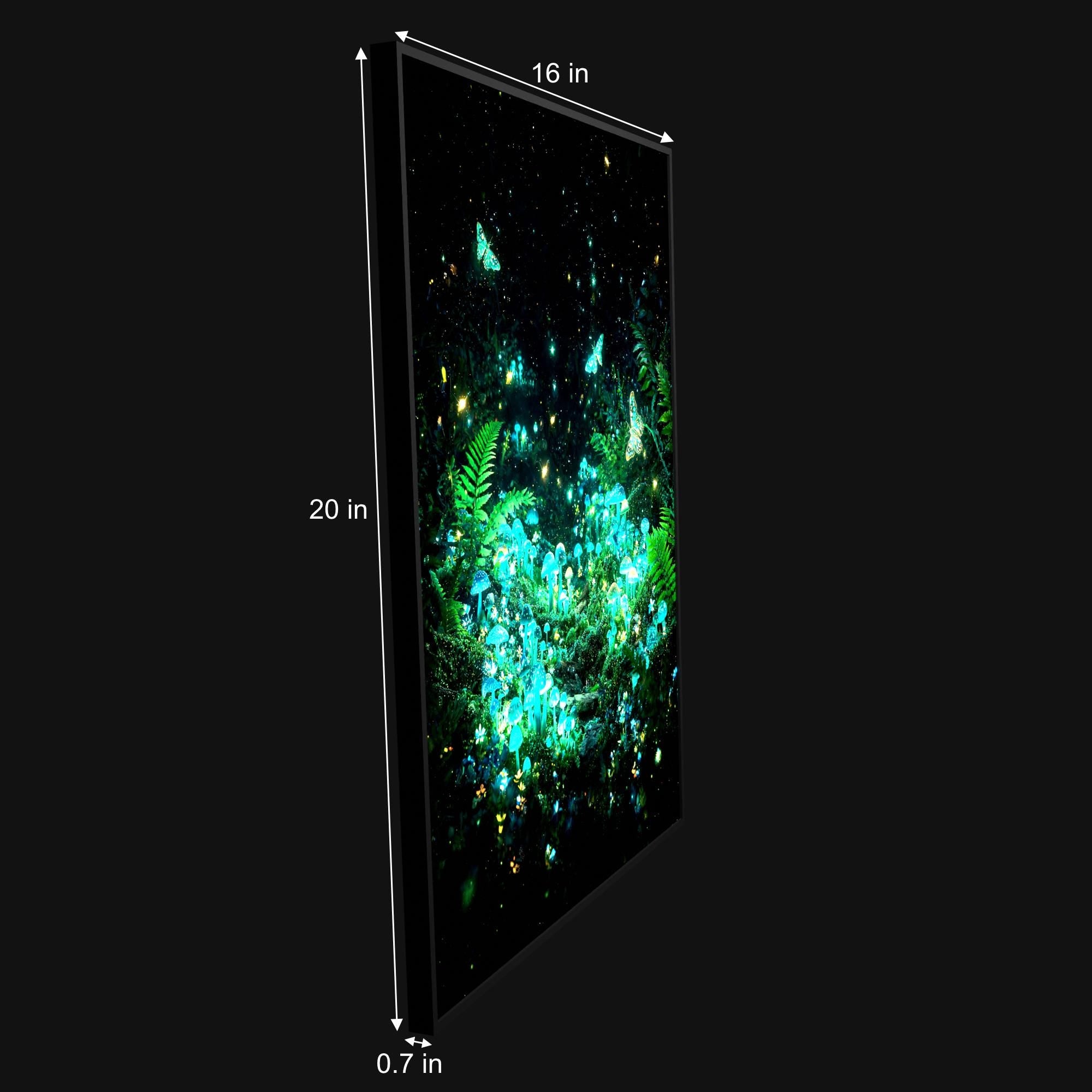 Forest Floor luminous wall art size reference 20 by 16 inches LuminityCo