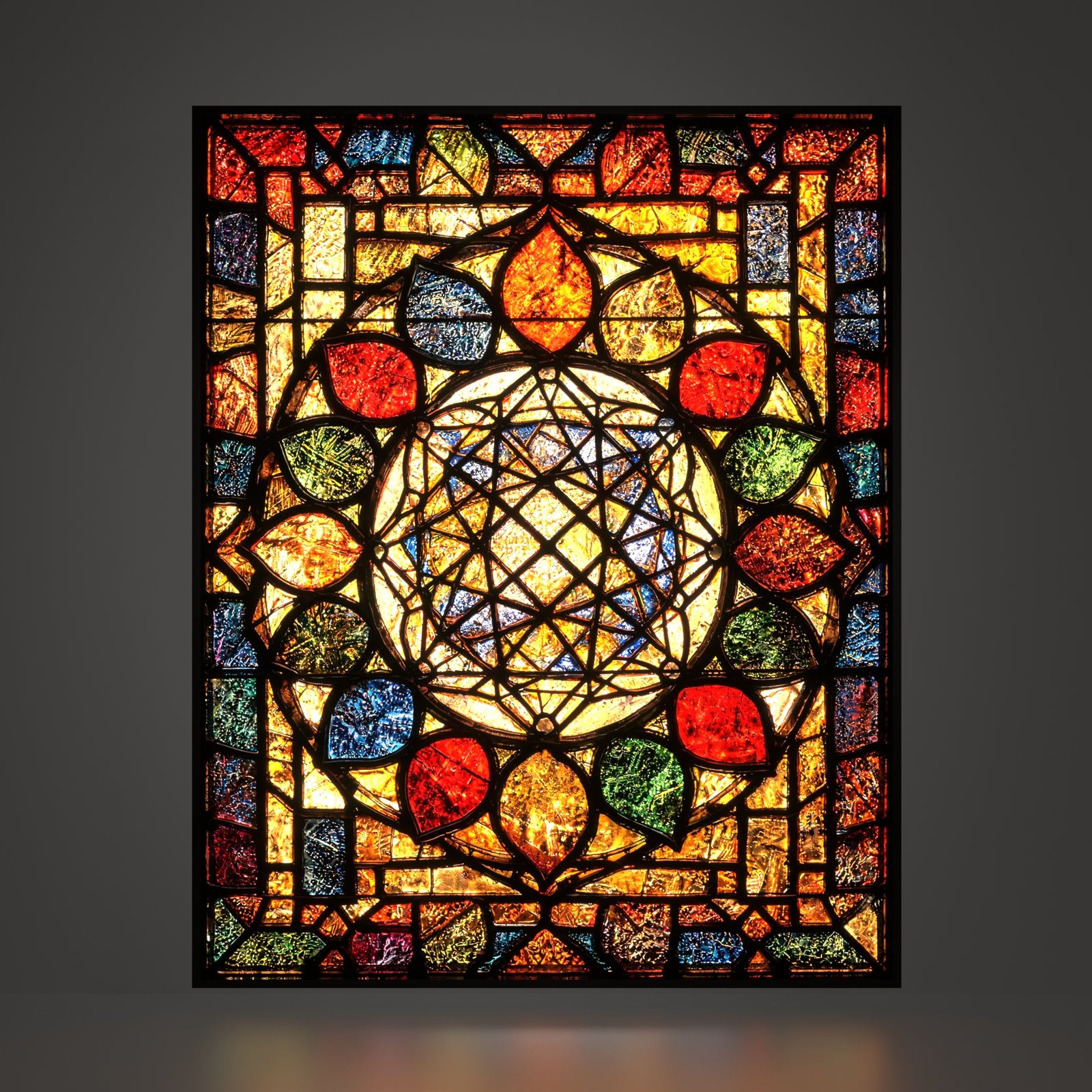 Metatron's Cube luminous wall art dark frame Luminity