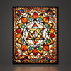 Merkaba luminous wall art dark frame Luminity