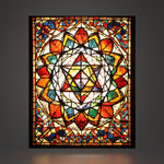 Merkaba luminous wall art dark frame Luminity
