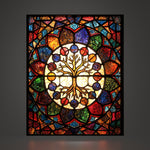 Tree of Life luminous wall art dark frame Luminity